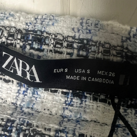 Zara Textured Plaid Crop Top NWT - Picture 13 of 14